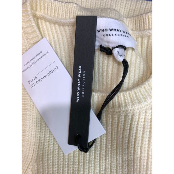 Who What Wear Natalie Racer Front Knit Tank Cream | XS - Picture 7 of 7